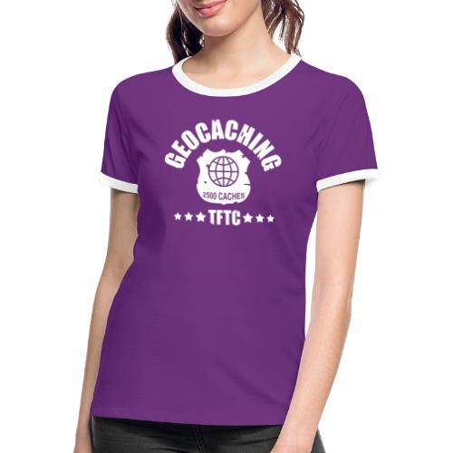 geocaching - 2500 caches - TFTC / 1 color - Frauen Kontrast-T-Shirt