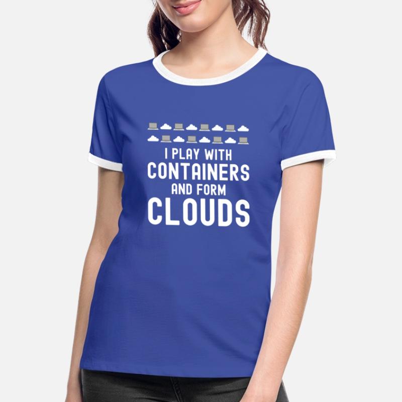 Cloud Computing Informatik Programmierung Dev Frauen Kontrast-T-Shirt