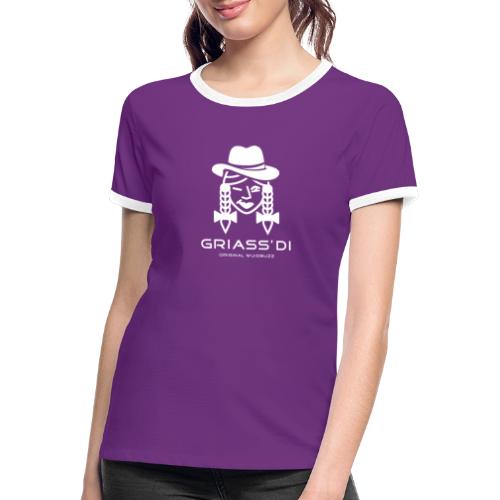 WUIDBUZZ | Griass di | Frauensache - Frauen Kontrast-T-Shirt