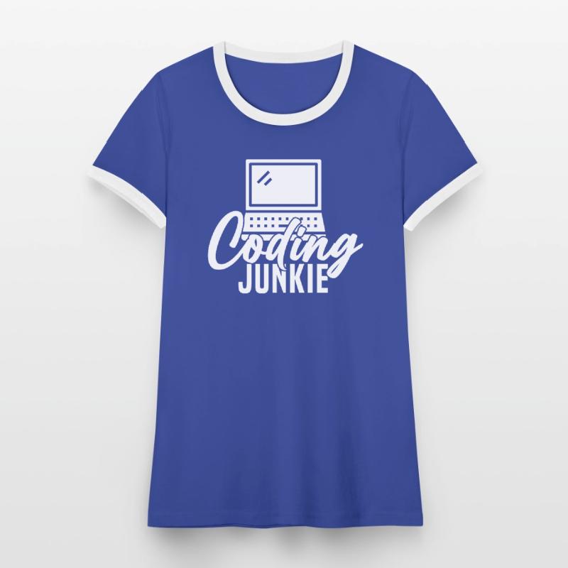 Programmierer Coding Entwickler Informatik Frauen Kontrast-T-Shirt