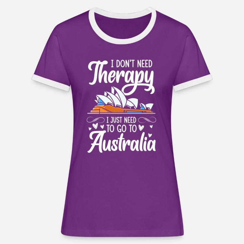 Outback Koala Metropolis - Women's Ringer T-Shirt - purple/white
