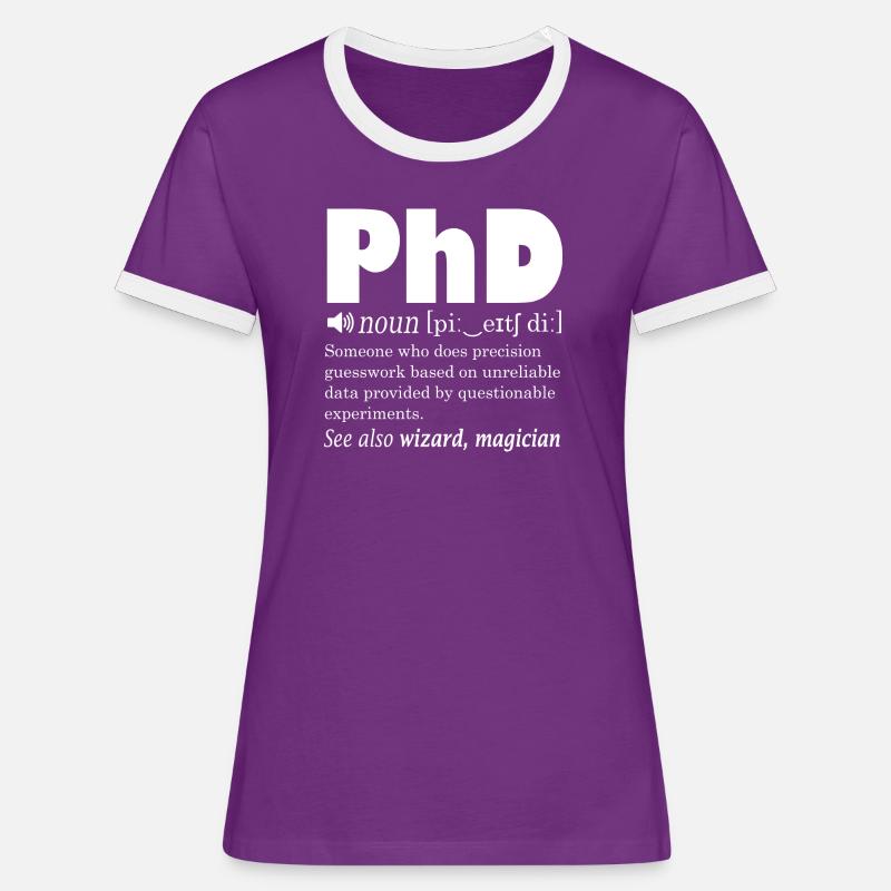 PhD - Maglietta Contrast da donna - viola/bianco