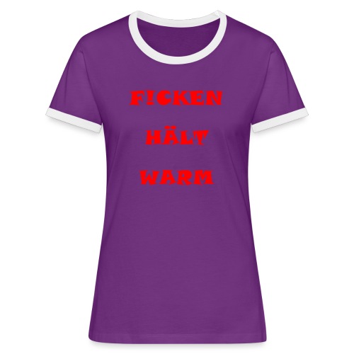 Energiesparwinter - Frauen Kontrast-T-Shirt