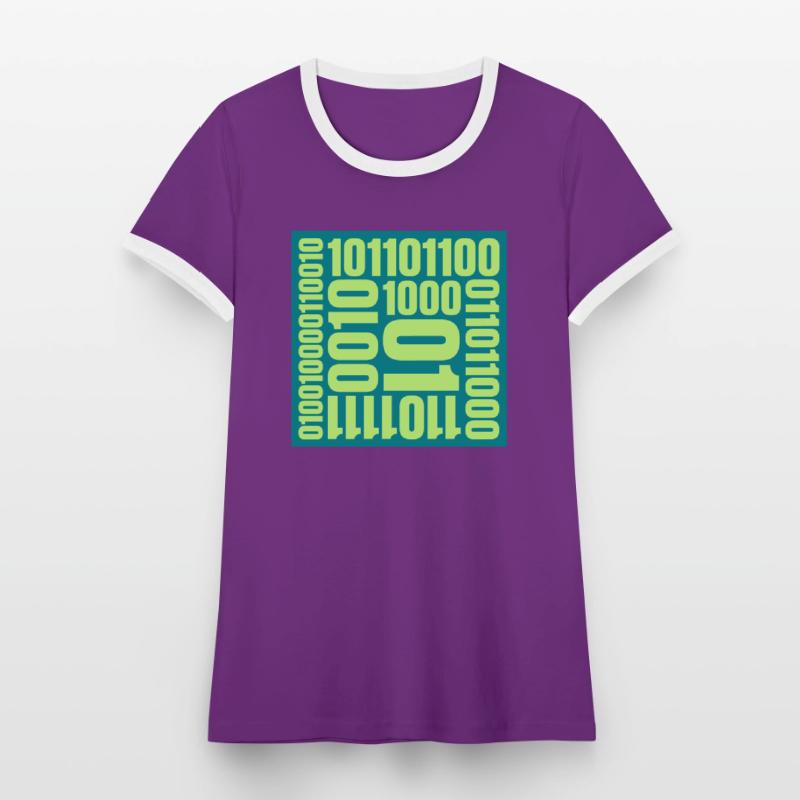 Binary Code Program Language Women's Ringer T-Shirt