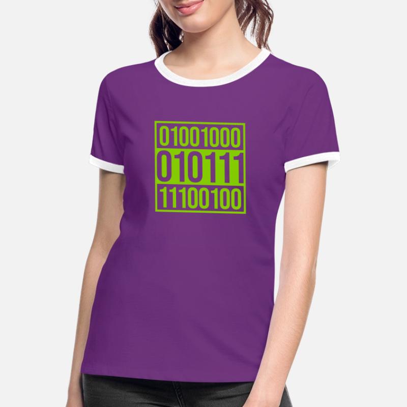 Binary Code Program Language Women's Ringer T-Shirt