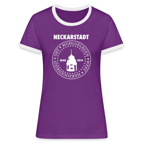 Neckarstadt – Blog seit 2014 (Logo hell) - Frauen Kontrast-T-Shirt