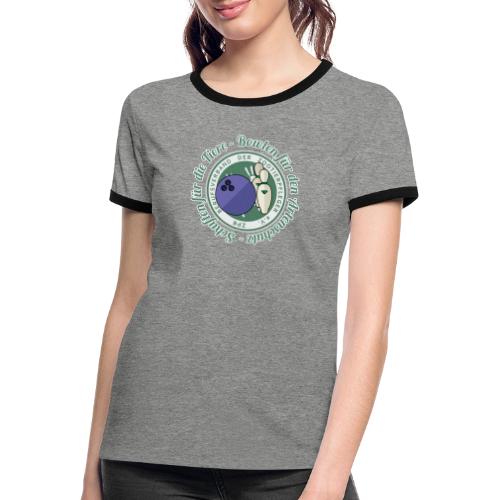 Bowling für den Artenschutz - Frauen Kontrast-T-Shirt