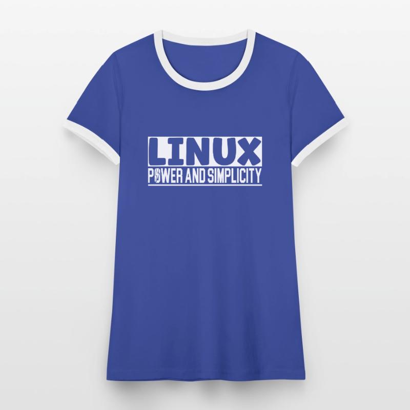 Linux Power and Simplicity for Coder, Hacker und Frauen Kontrast-T-Shirt