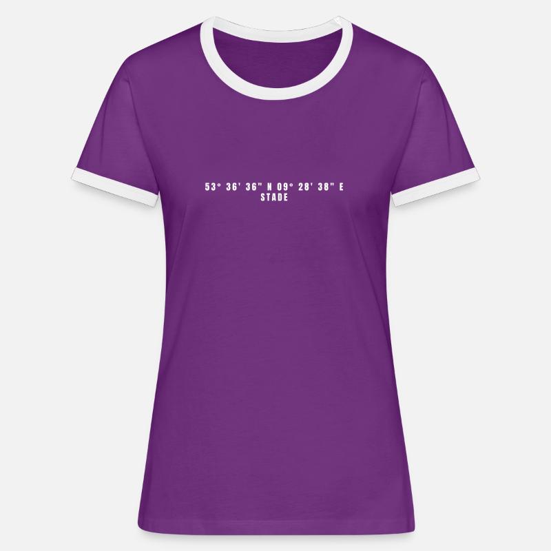 Stade Lower Saxony Coordinates - Women's Ringer T-Shirt - purple/white