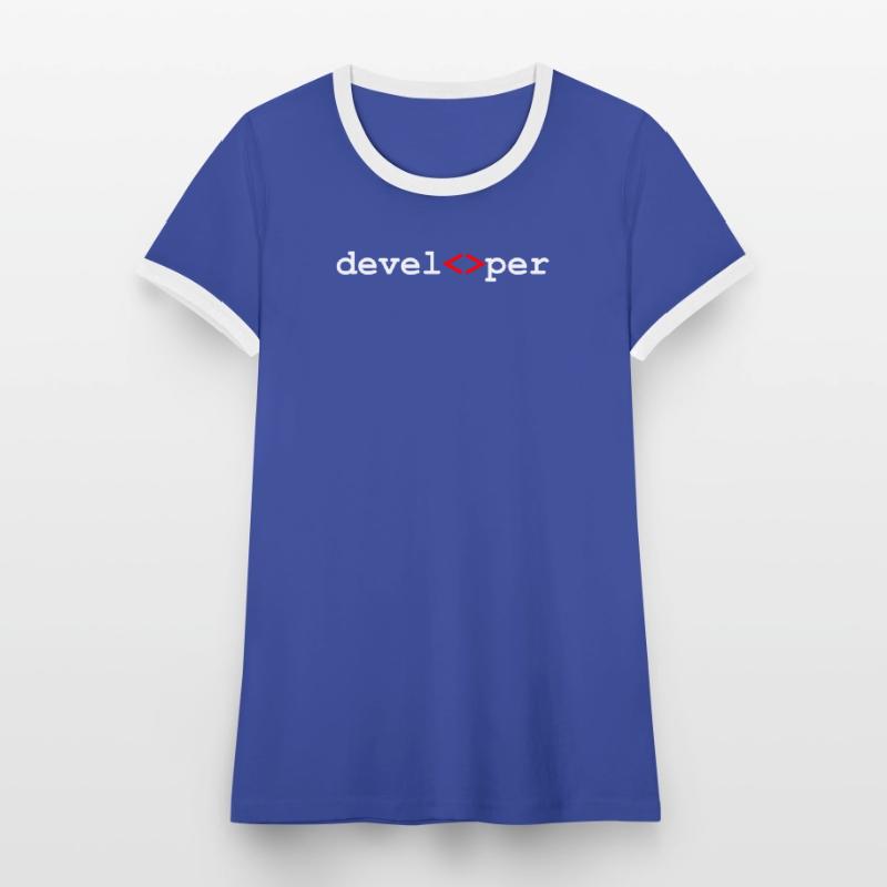 Developer developer programmer Women's Ringer T-Shirt