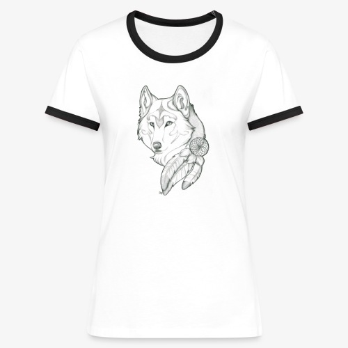 wolf - Vrouwen contrastshirt