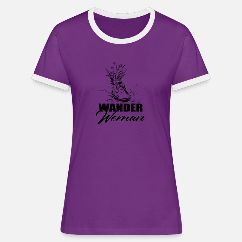 wander - Women's Ringer T-Shirt - purple/white
