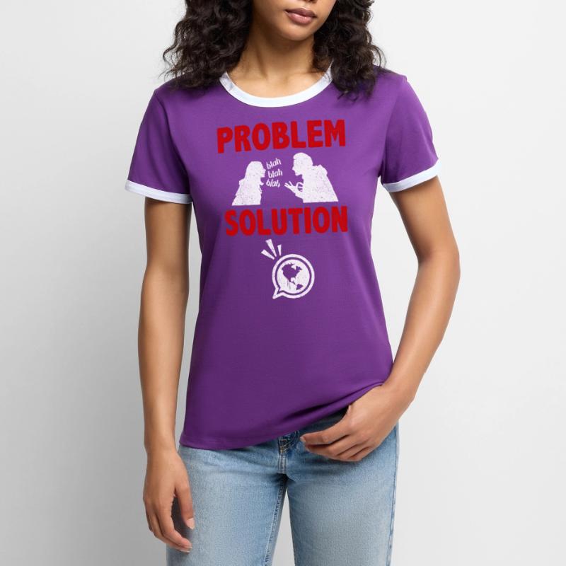 Language Learning Language Problem Solution Women's Ringer T-Shirt