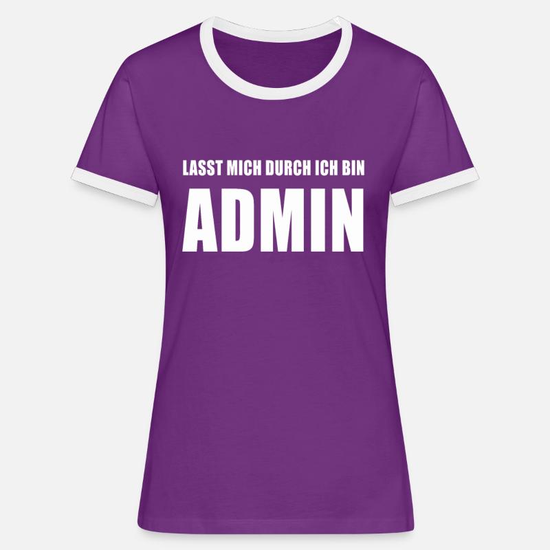 programmeur développeur de codage informatique - T-shirt contrasté Femme - violet/blanc