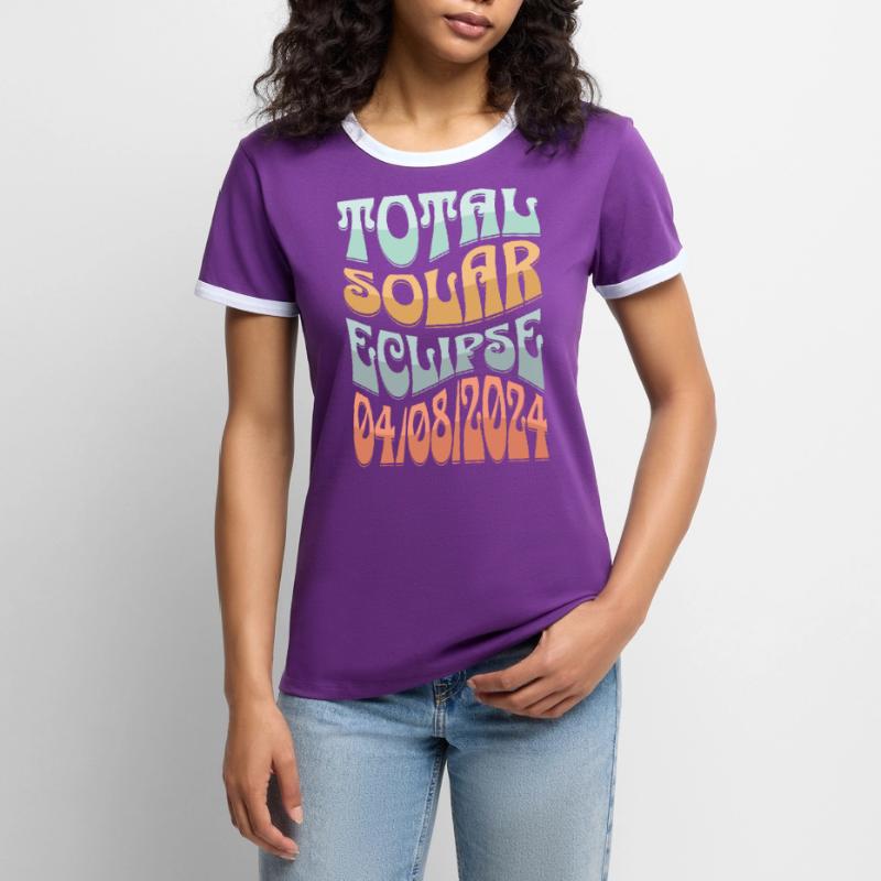 Solar eclipse Women's Ringer T-Shirt