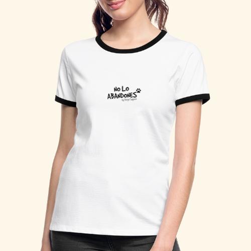 noloabandones negro - Camiseta contraste mujer