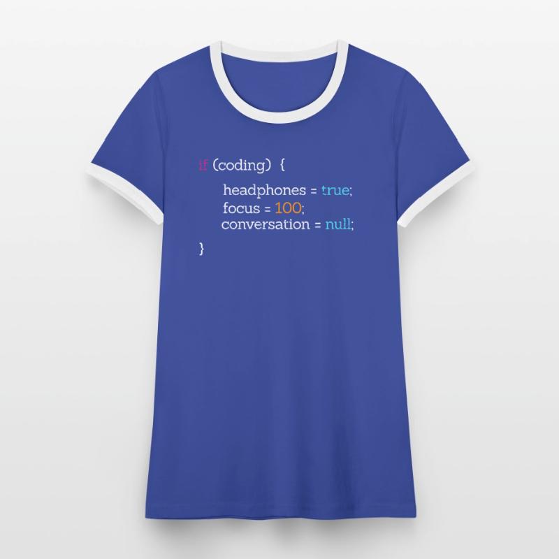 Coder Programmierer Code Nerd Informatik Geschenk Frauen Kontrast-T-Shirt