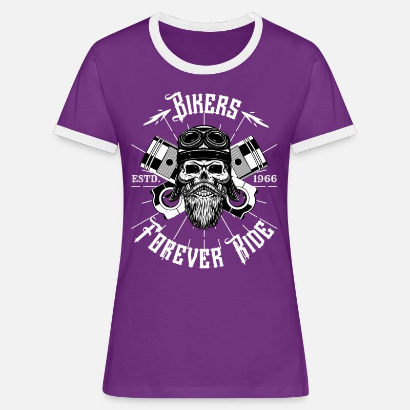 I am a Biker. - Women's Ringer T-Shirt - purple/white