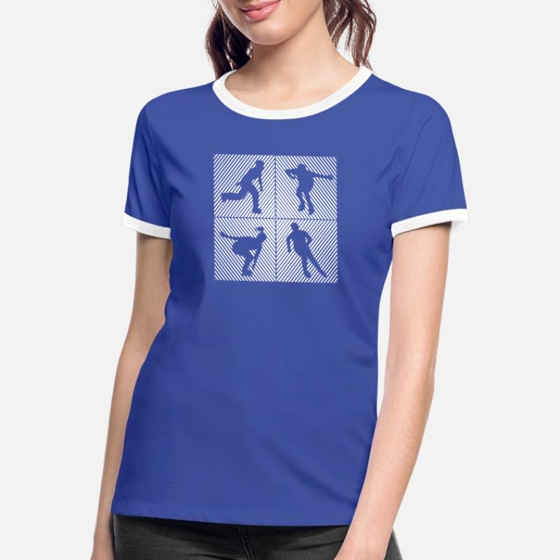 Rollers Rollers Rollers Rollers T-shirt contrasté Femme