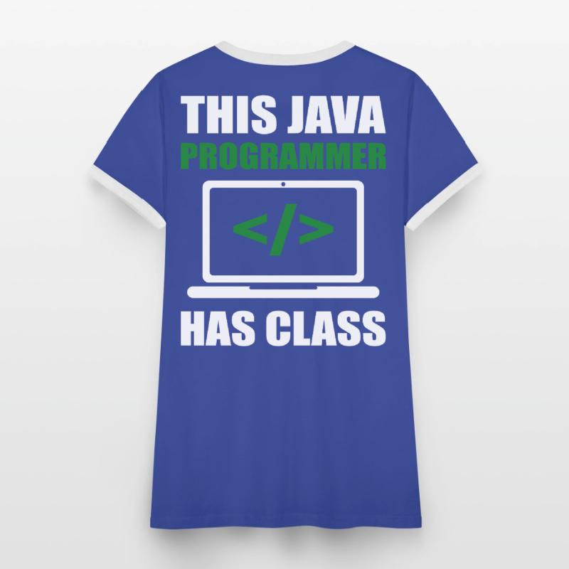 Ce programmeur Java a un codage de programmation de classe T-shirt contrasté Femme