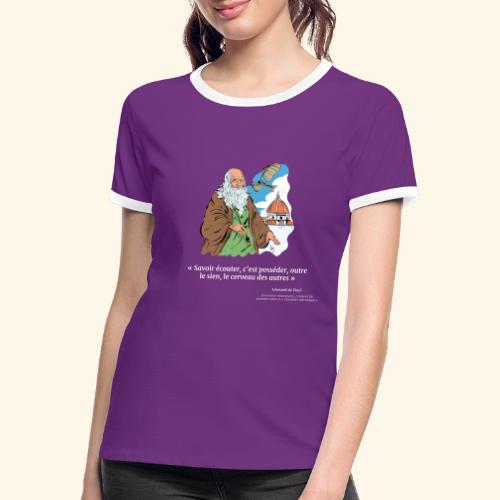 Léonard de Vinci, inventeur de génie - T-shirt contrasté Femme