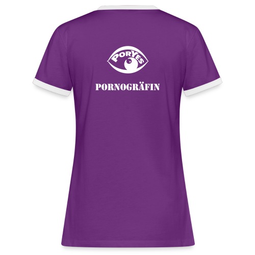 PorYes Award Pornogräfin - Frauen Kontrast-T-Shirt