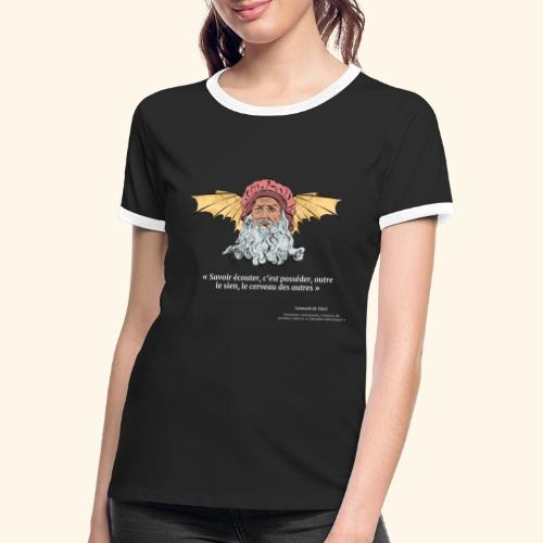 Léonard de Vinci, inventeur de génie - T-shirt contrasté Femme