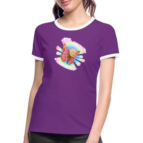 Social sommerfugl (af assholery) - Dame kontrast-T-shirt