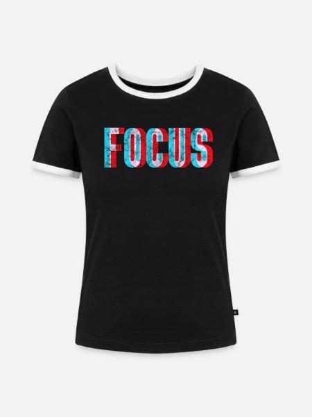Techno - Frauen Kontrast-T-Shirt - Schwarz/Weiß