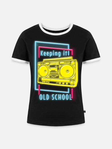 Uv Techno House - Frauen Kontrast-T-Shirt - Schwarz/Weiß