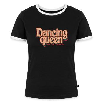 Disco - Frauen Kontrast-T-Shirt - Schwarz/Weiß - Vorne - Selfina (174cm)