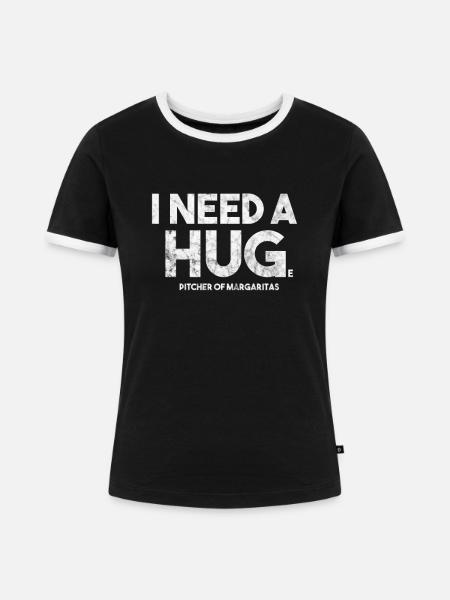 Margarita - Frauen Kontrast-T-Shirt - Schwarz/Weiß