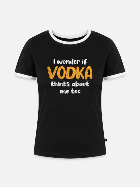 Vodka - Frauen Kontrast-T-Shirt - Schwarz/Weiß