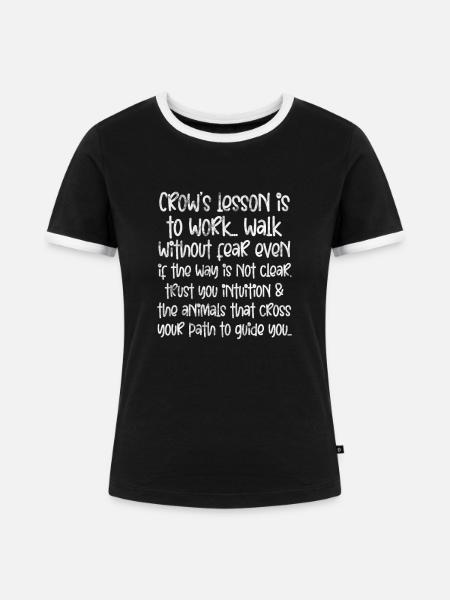 Rabe - Frauen Kontrast-T-Shirt - Schwarz/Weiß