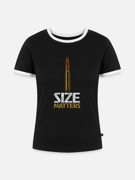 Munition mit starker Botschaft - Frauen Kontrast-T-Shirt - Schwarz/Weiß