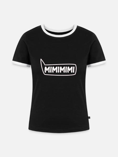 Witzig - Frauen Kontrast-T-Shirt - Schwarz/Weiß