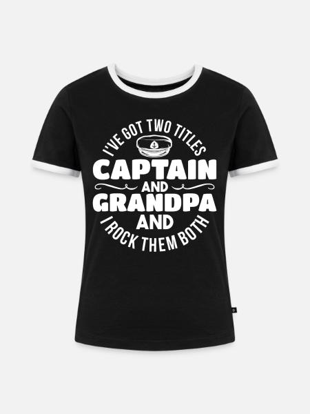 Bootsfahrer Bootfahren Motorboot Geschenk - Frauen Kontrast-T-Shirt - Schwarz/Weiß