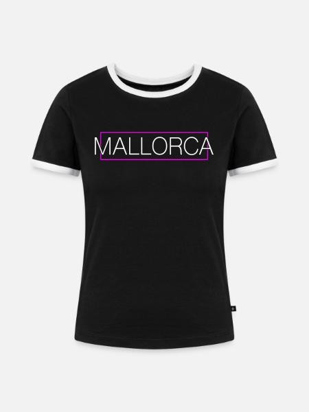Mallorca - Frauen Kontrast-T-Shirt - Schwarz/Weiß