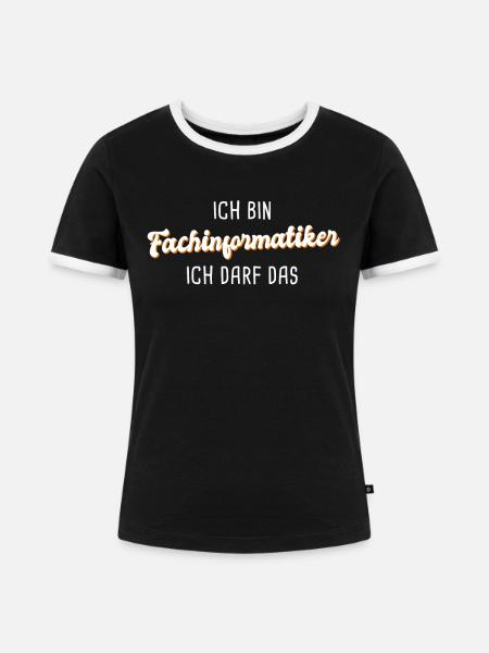 Fachinformatiker - Frauen Kontrast-T-Shirt - Schwarz/Weiß