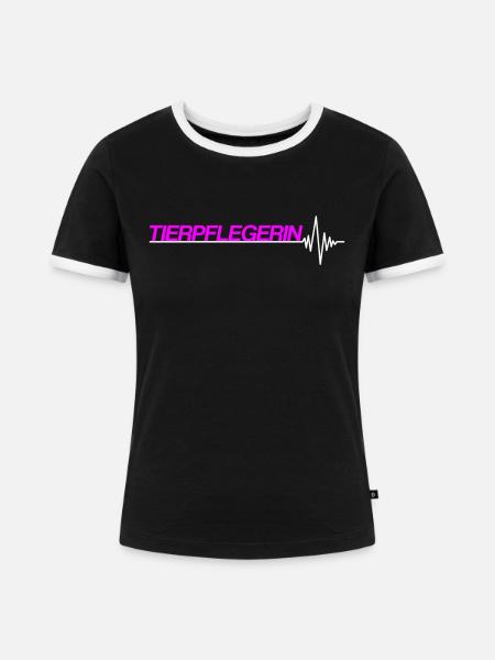 Tierpflegerin - Frauen Kontrast-T-Shirt - Schwarz/Weiß