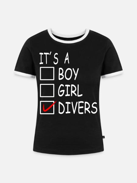 Divers Transgeschlechtlichkeit - Frauen Kontrast-T-Shirt - Schwarz/Weiß
