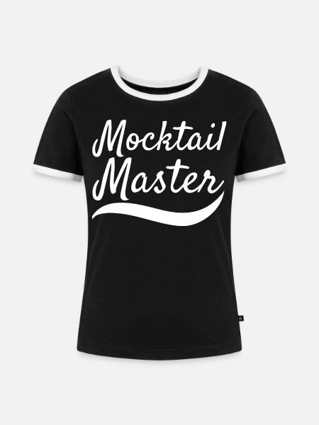 Mocktail Master - Frauen Kontrast-T-Shirt - Schwarz/Weiß