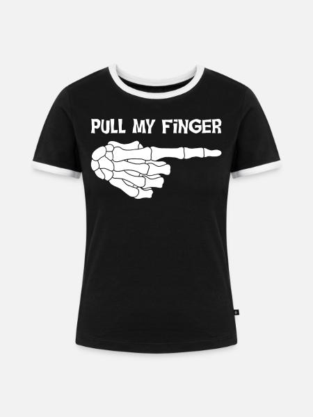 Tödlicher Witz - Frauen Kontrast-T-Shirt - Schwarz/Weiß