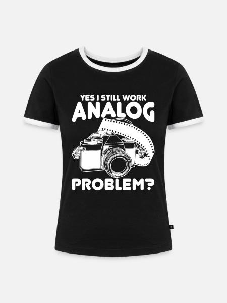 Fotografie Witz - Frauen Kontrast-T-Shirt - Schwarz/Weiß