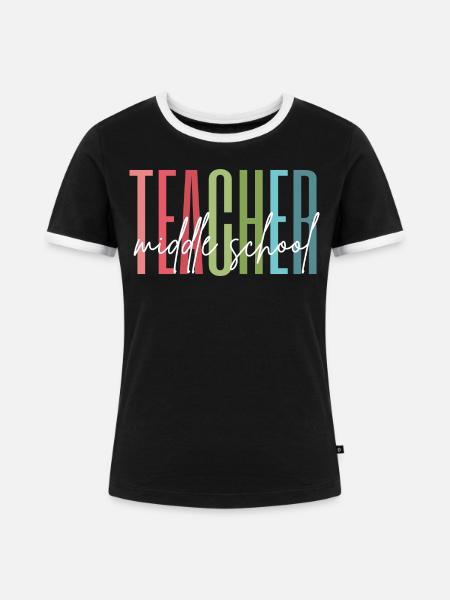 Middle School Teacher Geschenk - Frauen Kontrast-T-Shirt - Schwarz/Weiß