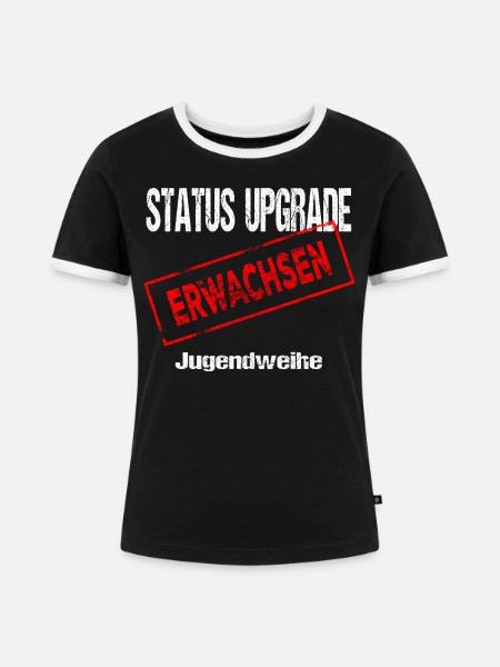 Jugendweihe - Jugendweihe 2026 - Frauen Kontrast-T-Shirt - Schwarz/Weiß