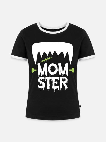 Mama - Frauen Kontrast-T-Shirt - Schwarz/Weiß