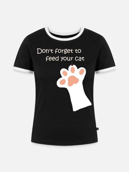 Kaztenpfote - Frauen Kontrast-T-Shirt - Schwarz/Weiß