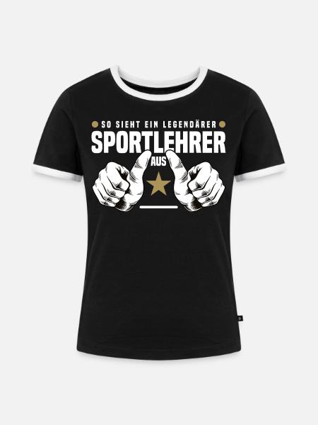 Sportlehrer - Frauen Kontrast-T-Shirt - Schwarz/Weiß