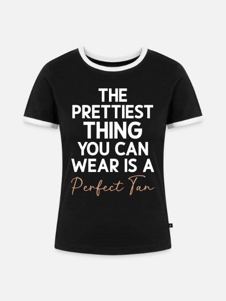 Spray Tan Tech Ölmaschinen-Kit Sprühbräunung - Frauen Kontrast-T-Shirt - Schwarz/Weiß